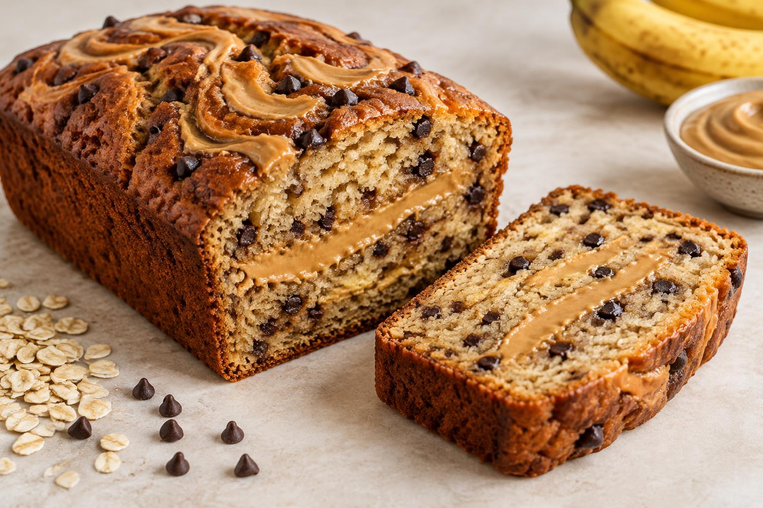 Banana PB Ripple Loaf
