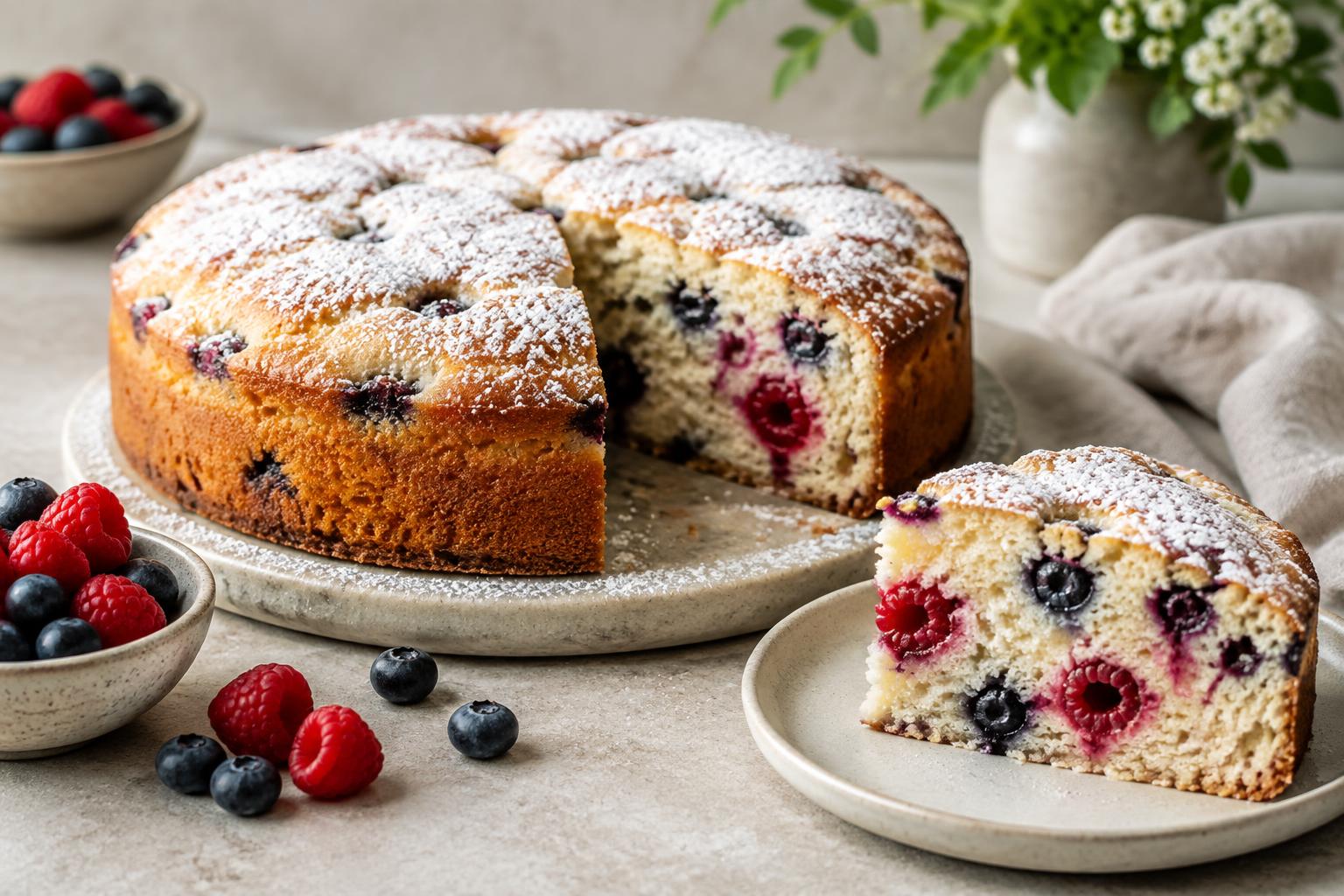 Berry Ricotta Cheese Cake