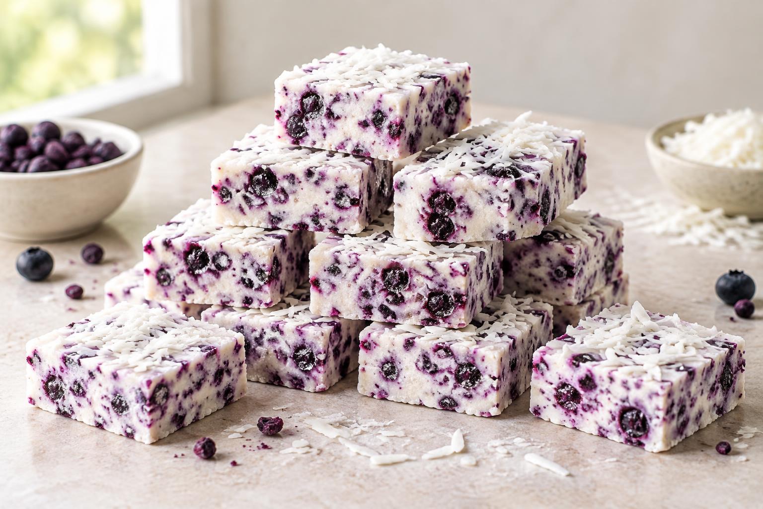 Blueberry Coconut Cloud Bites