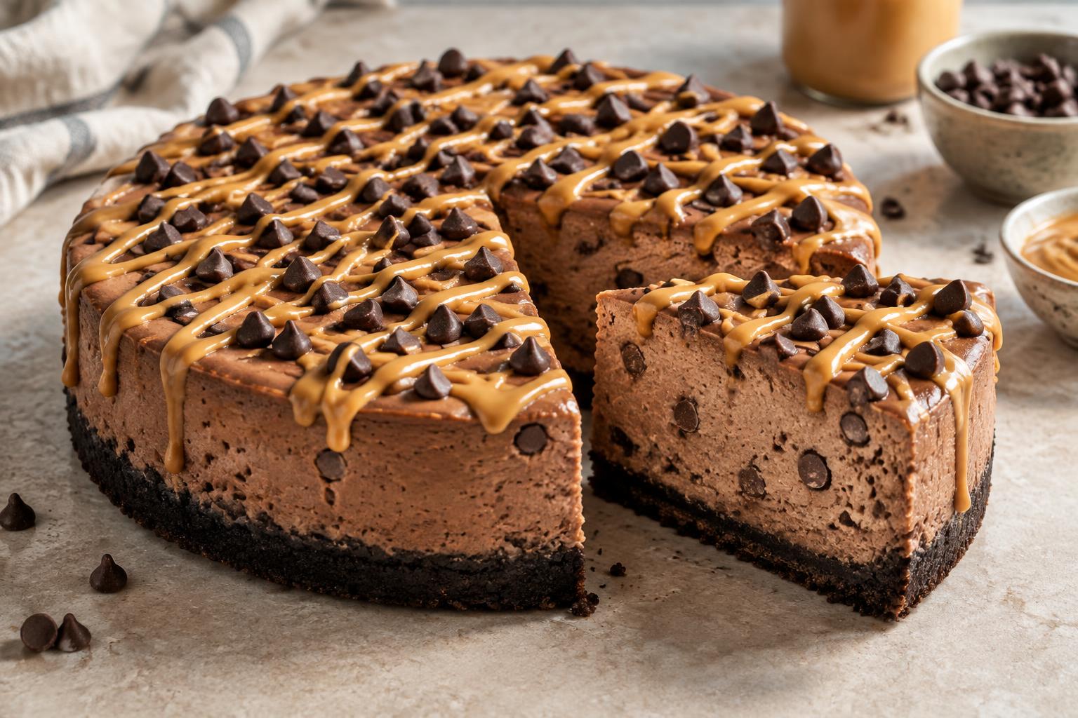 Chocolate Cottage Cheese Cheesecake