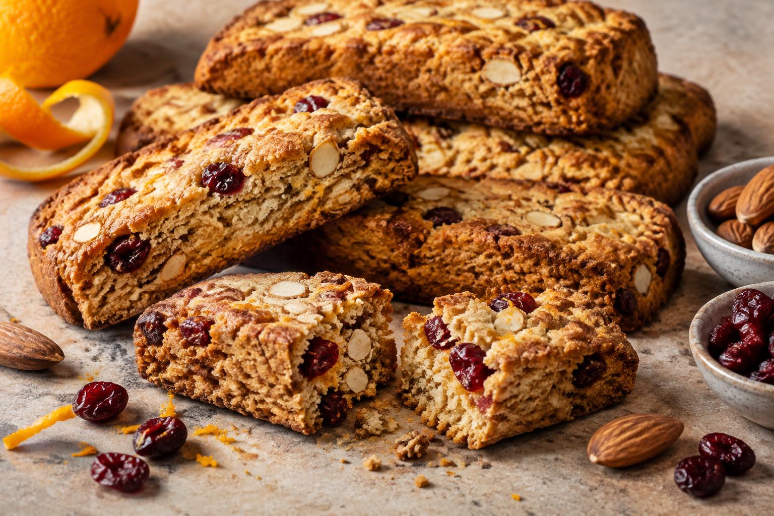 Cranberry, Almond & Orange Rusks