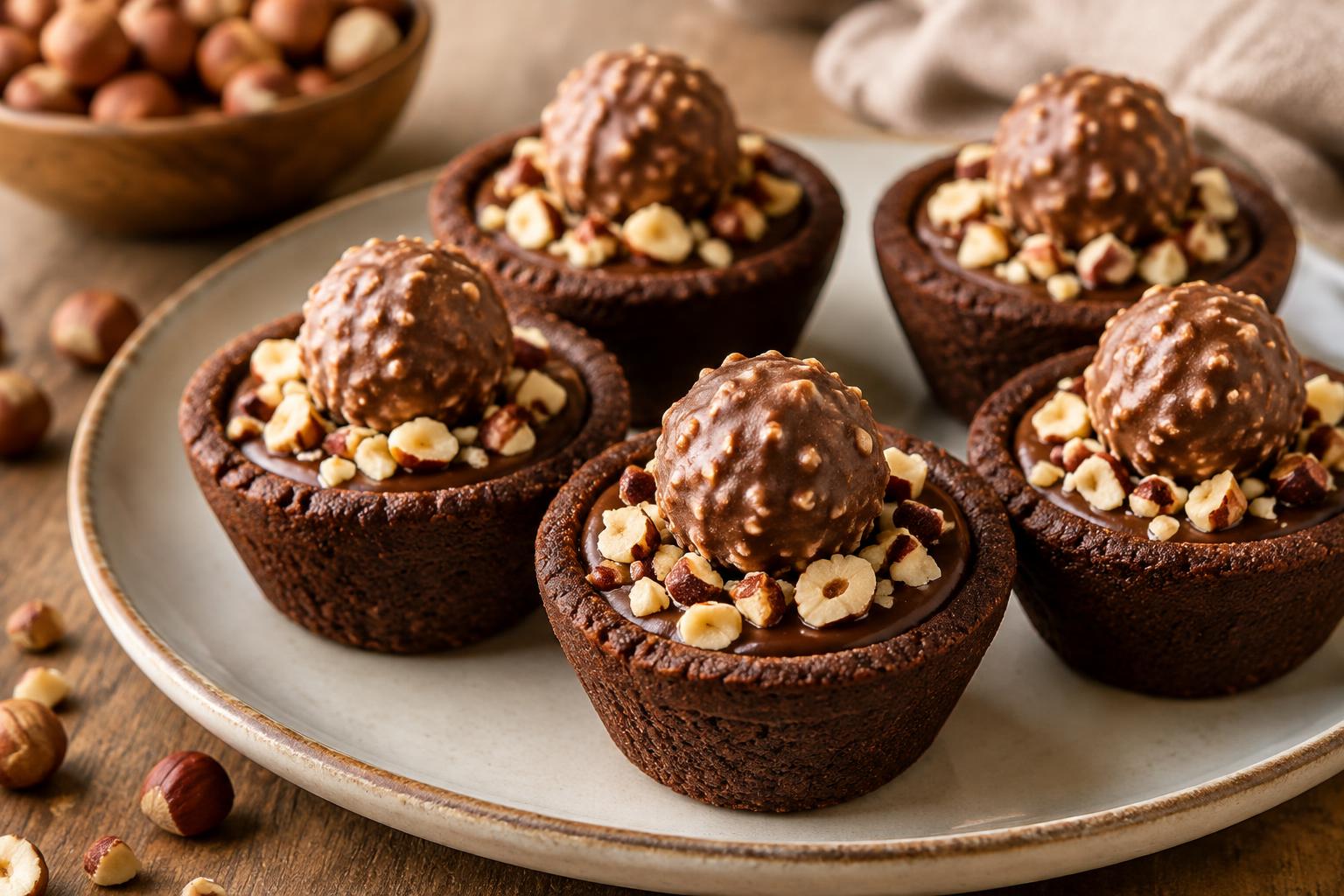 Ferrero Hazelnut Cookie Cups