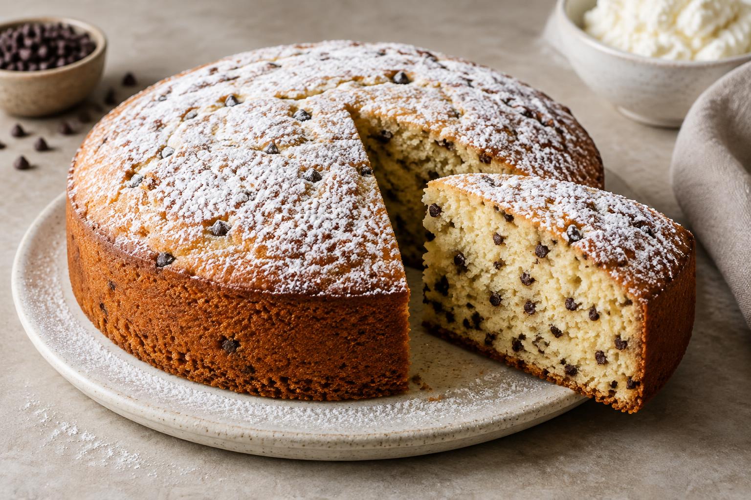 Italian Chocolate Chip Ricotta Cake