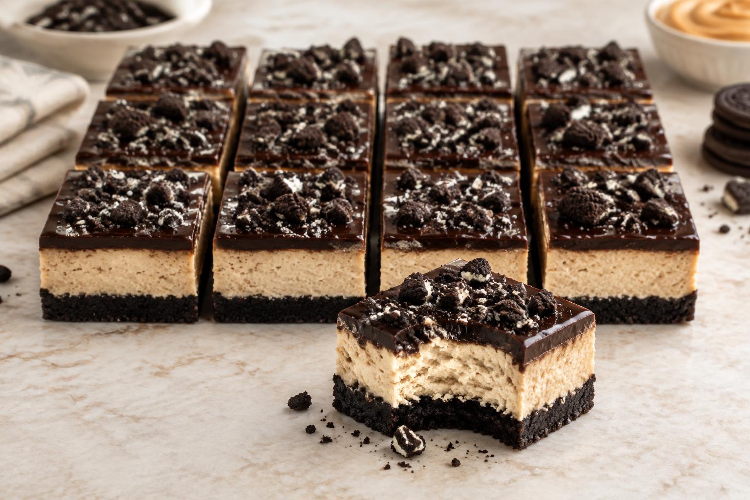 Midnight PB Crunch Squares