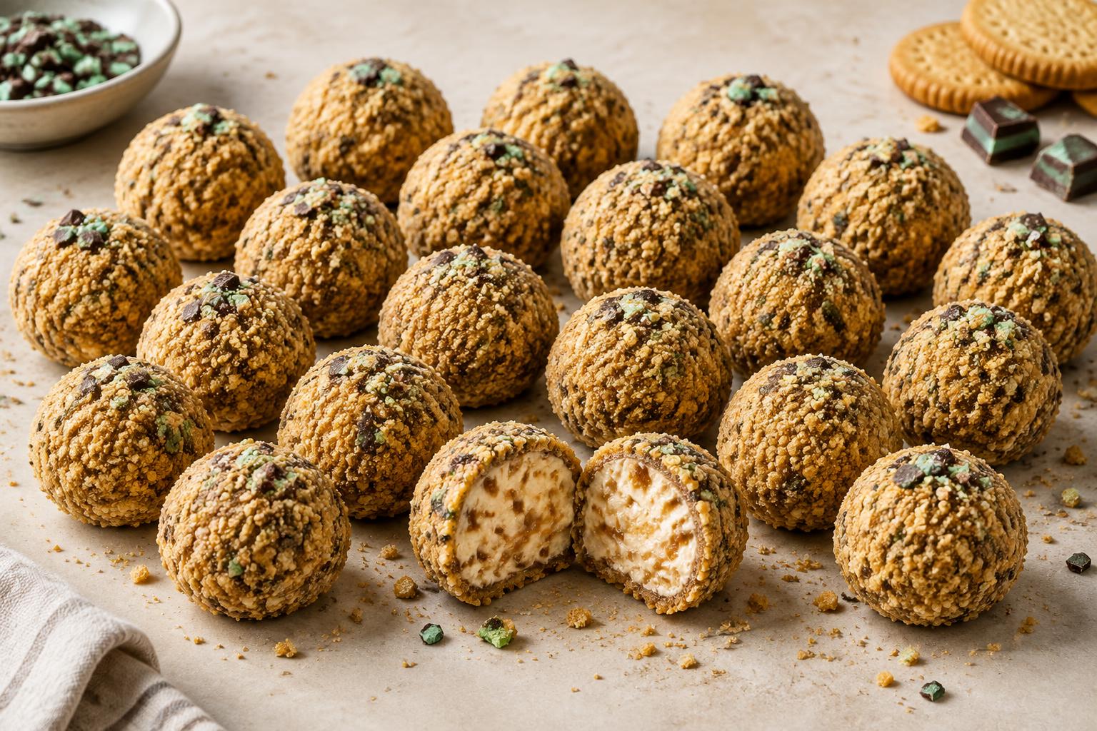 Minted Caramel Crunch Bombs