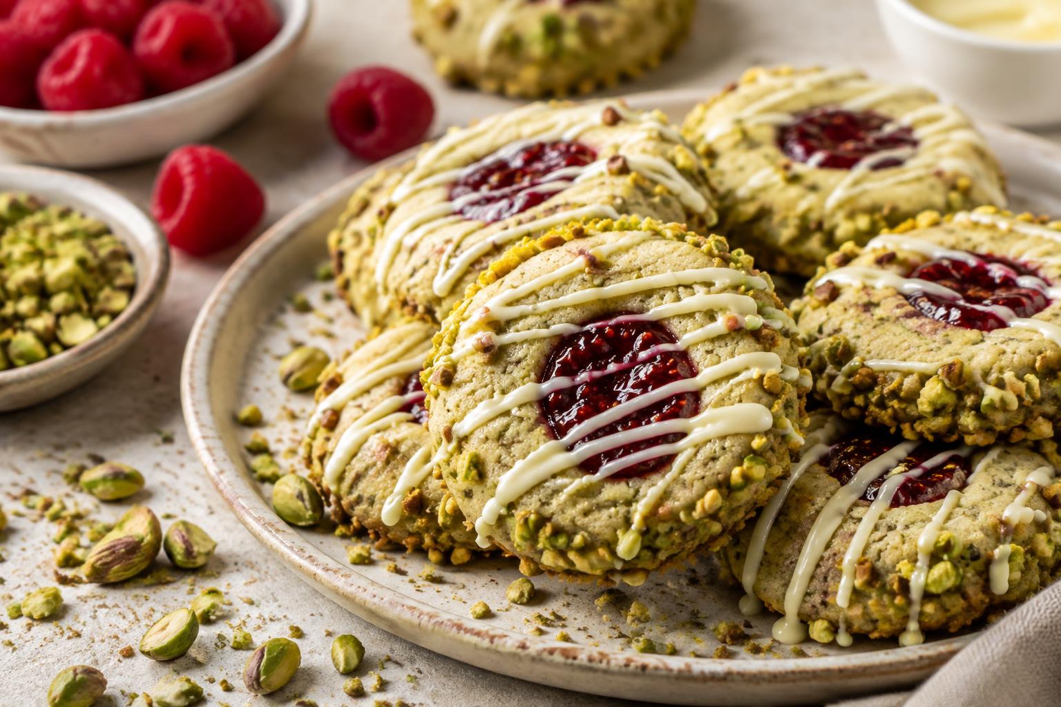 Pistachio Ruby Thumbprints