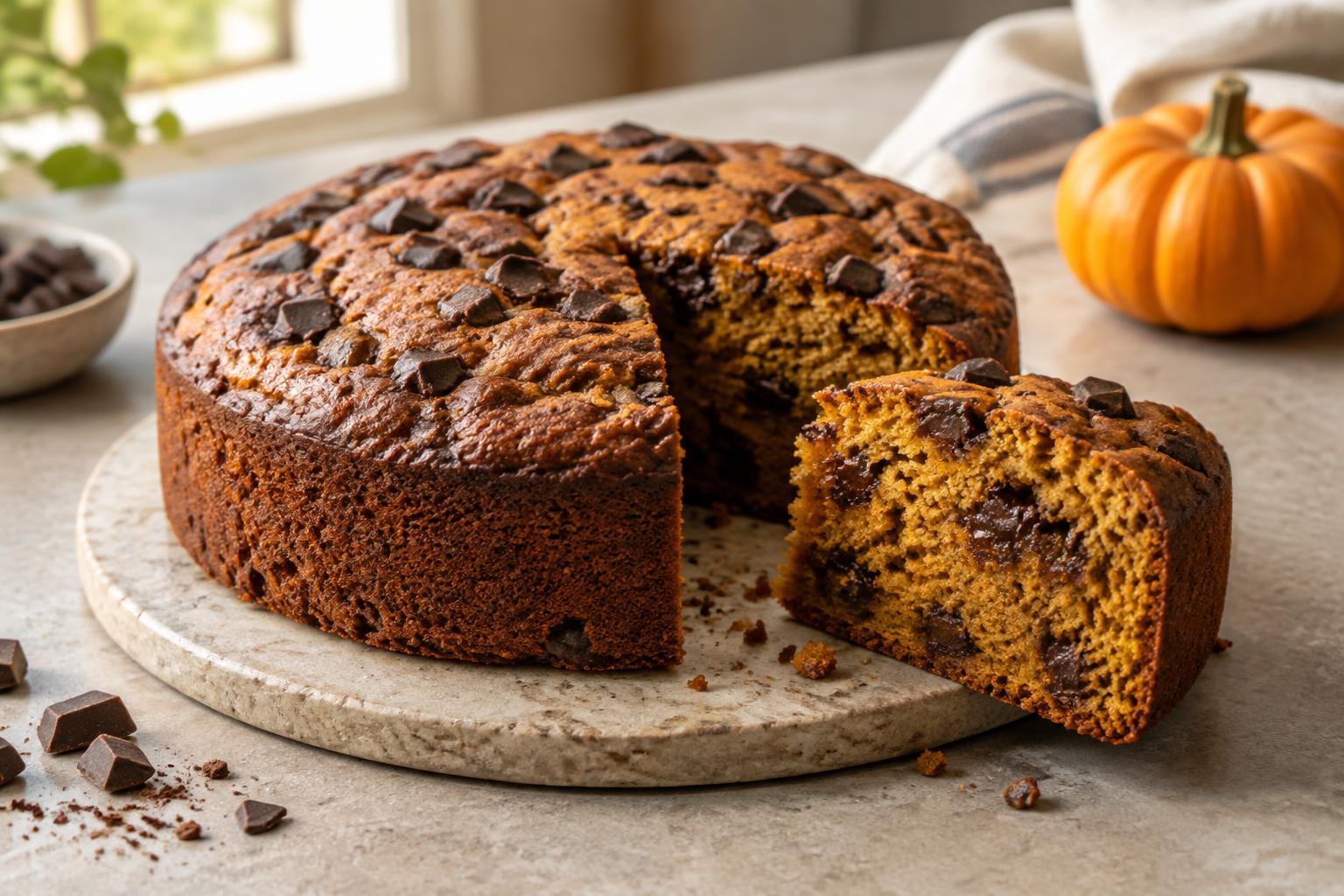 Pumpkin Chocolate Chunk Cake