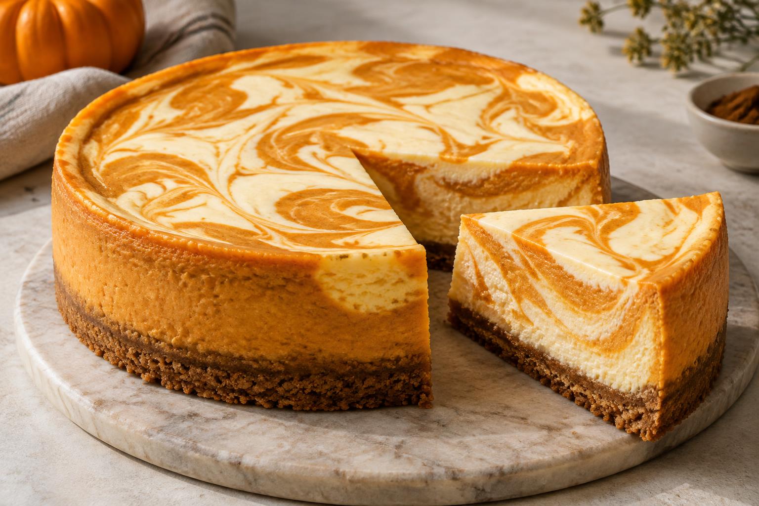 Pumpkin Cottage Cheese Cheesecake