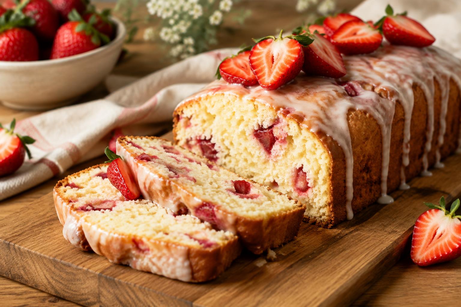 Strawberry Cream Crown Cake