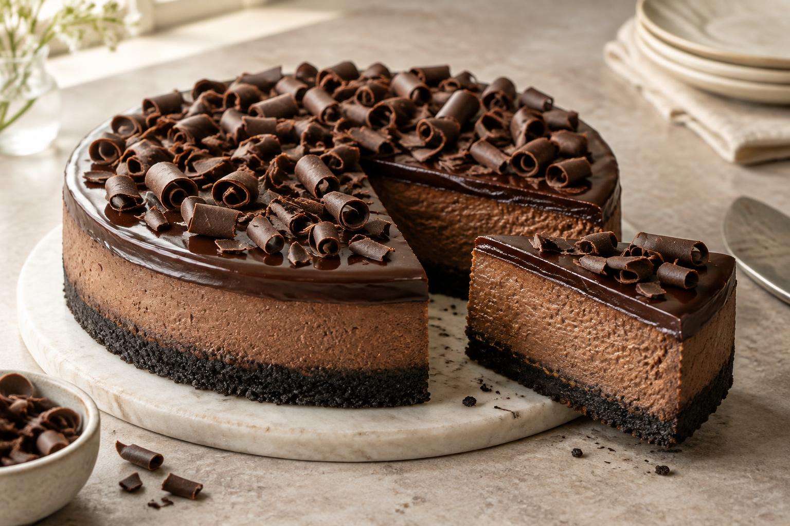 Triple Chocolate Cheesecake